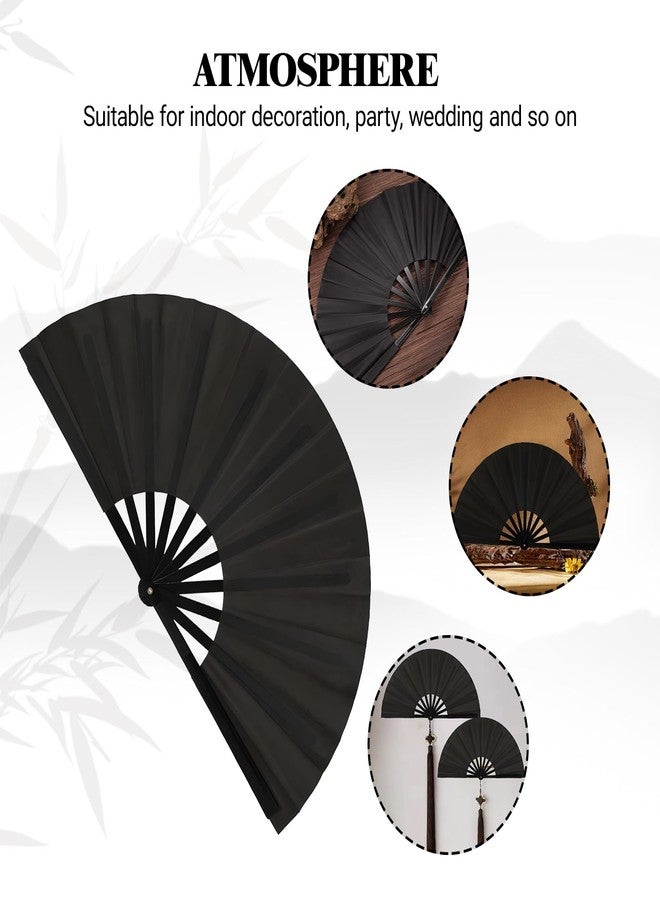 panthra Boots on The Ground Hand Fan Popping Fan, Fans for Line Dancing Snap, Foldable Craft Decorative Handheld Fans, Party, Dance Enthusiasts Gift(Black) - Image 3